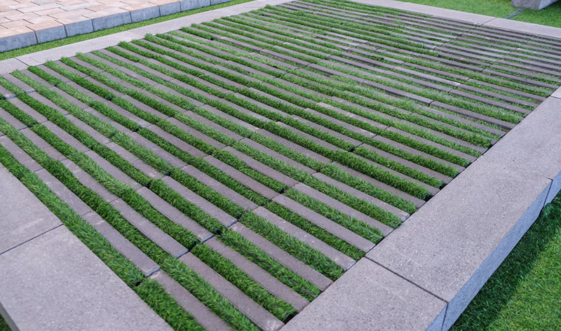 k8凯发机械植草砖助力市政建设